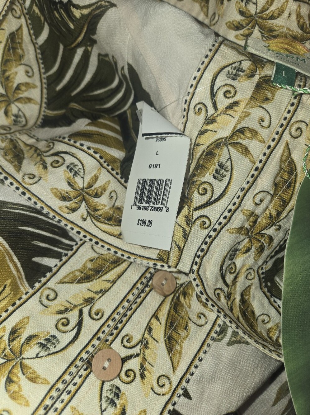 FARM Rio White Dress with Yellow, Olive and Brown Palm Print - Picture 14 of 14